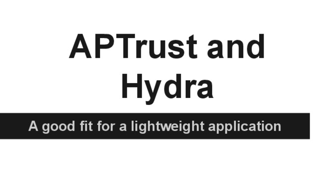 APTrust and Hydra