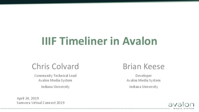 <span itemprop="name">IIIF Timeliner in Avalon</span>