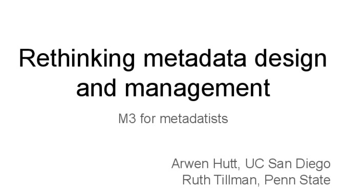 <span itemprop="name">Rethinking metadata design and management</span>