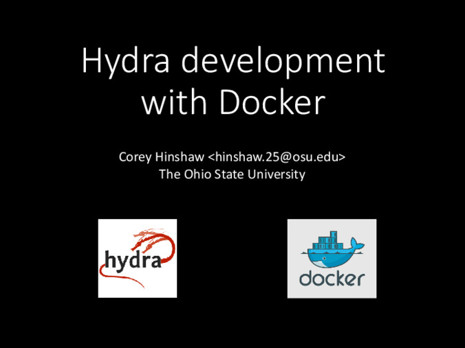 <span itemprop="name">Hydra development with Docker</span>