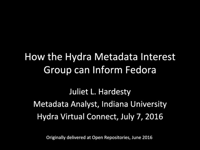 <span itemprop="name">How the Hydra Metadata Interest Group can inform Fedora</span>