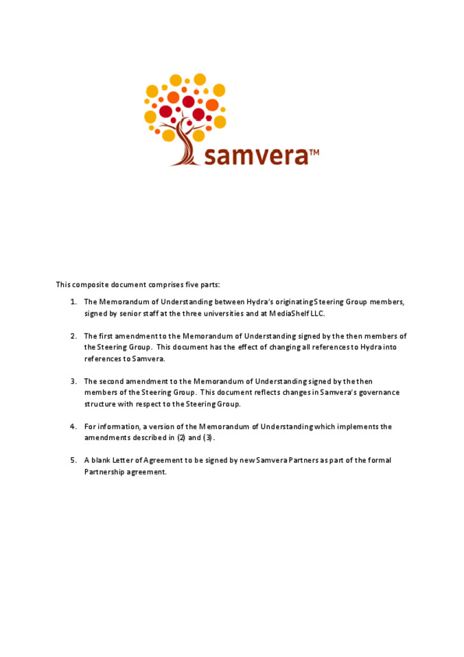 Samvera legal documents and forms Thumbnail