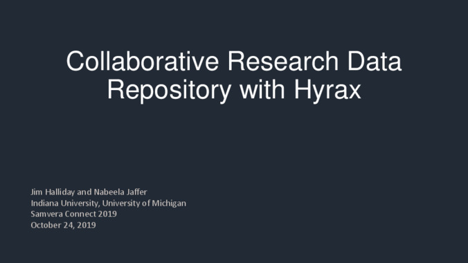 <span itemprop="name">Collaborative Research Data Repository with Hyrax</span>