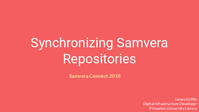 Synchronizing Samvera Repositories Thumbnail